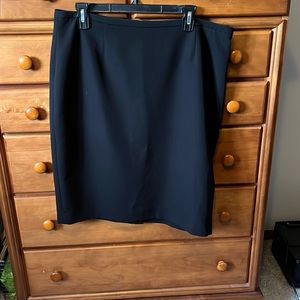 Lined black Pencil Skirt